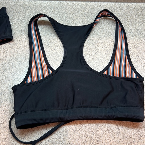 Reversible two piece bathing suit Fae Swim Bikini multicolored stripe & Black - Picture 11 of 14